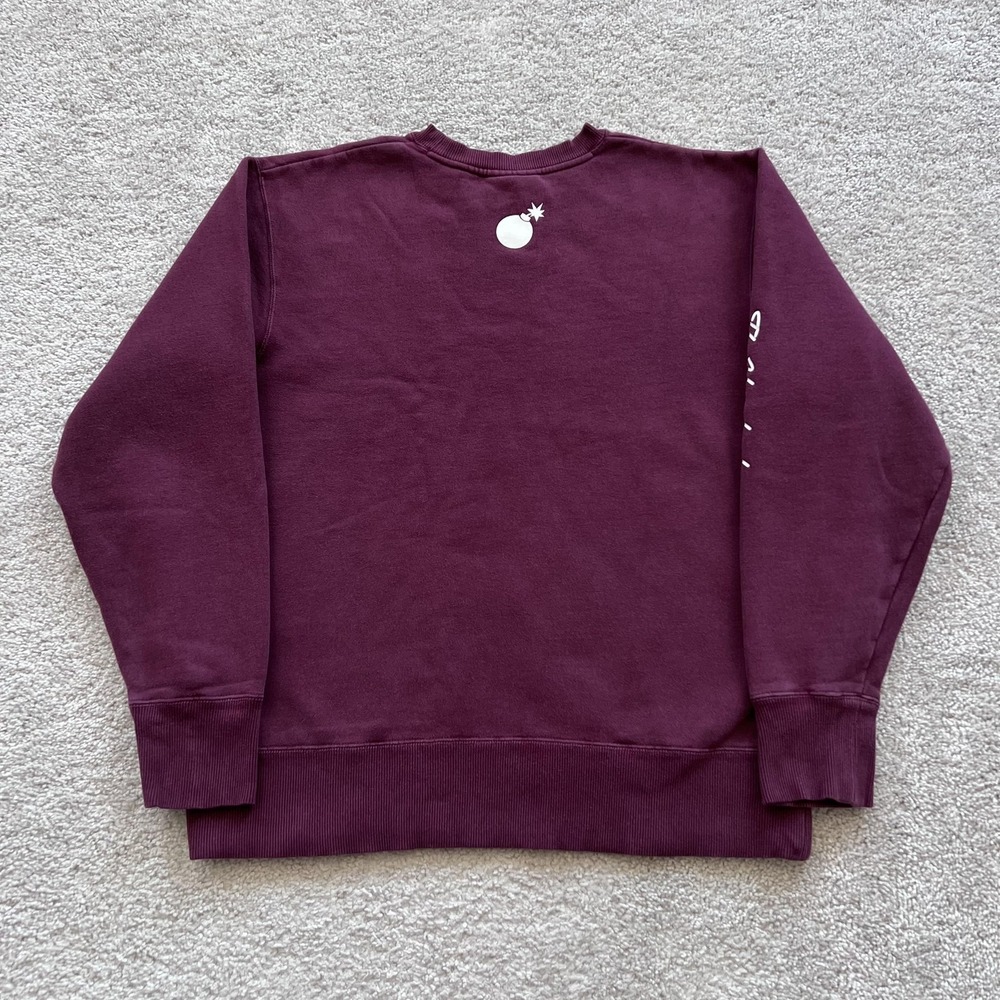 The Hundreds Sweatshirt Mens Large Red LA Skyline Graphic Crewneck Pullover - Picture 2 of 16